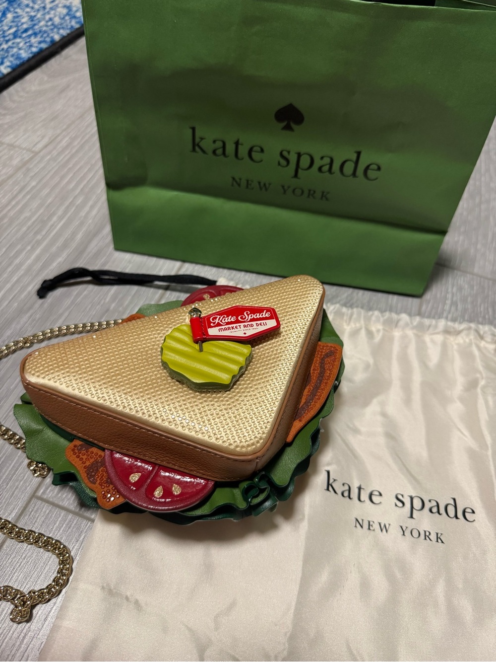 🥪 Kate Spade Glamwich/Sandwich Embellished Micro Crossbody